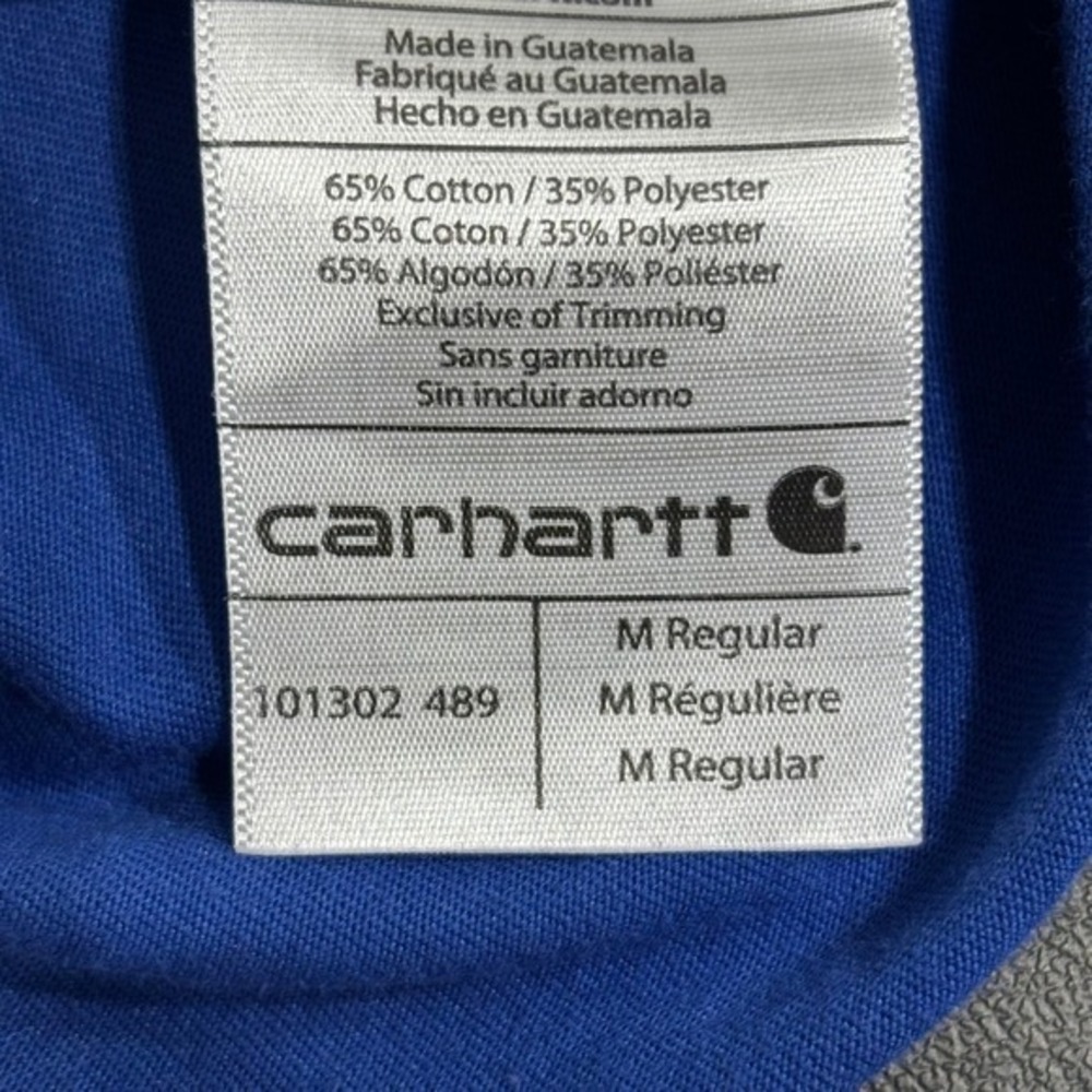 Carhartt Force Relaxed Fit Long Sleeve T Shirt Blue Mens Size M - Picture 7 of 9